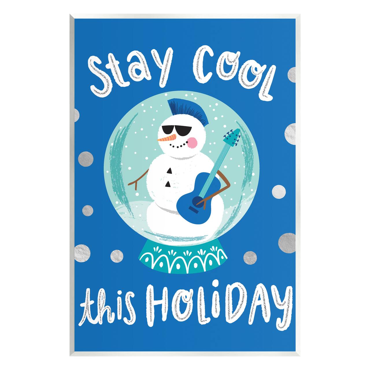 Stupell Industries Stay Cool This Holiday Musician Snowman Wall Plaque Art
